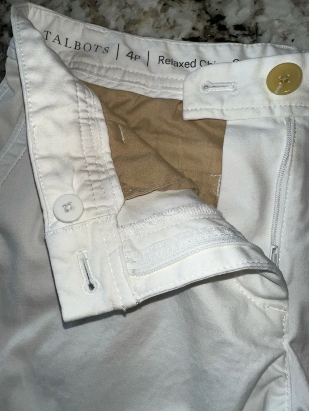 Talbots Relaxed Chino Shorts - White - Size 4P (4 Petite)